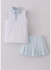 Blue Active Gingham skorts set