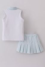 Blue Active Gingham skorts set