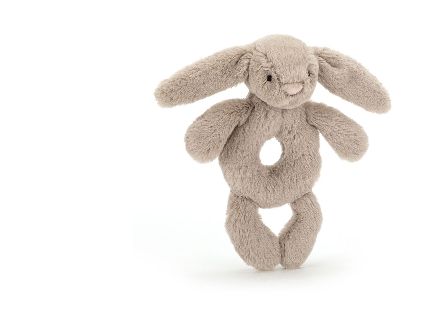 Bashful Beige Bunny Ring Rattle