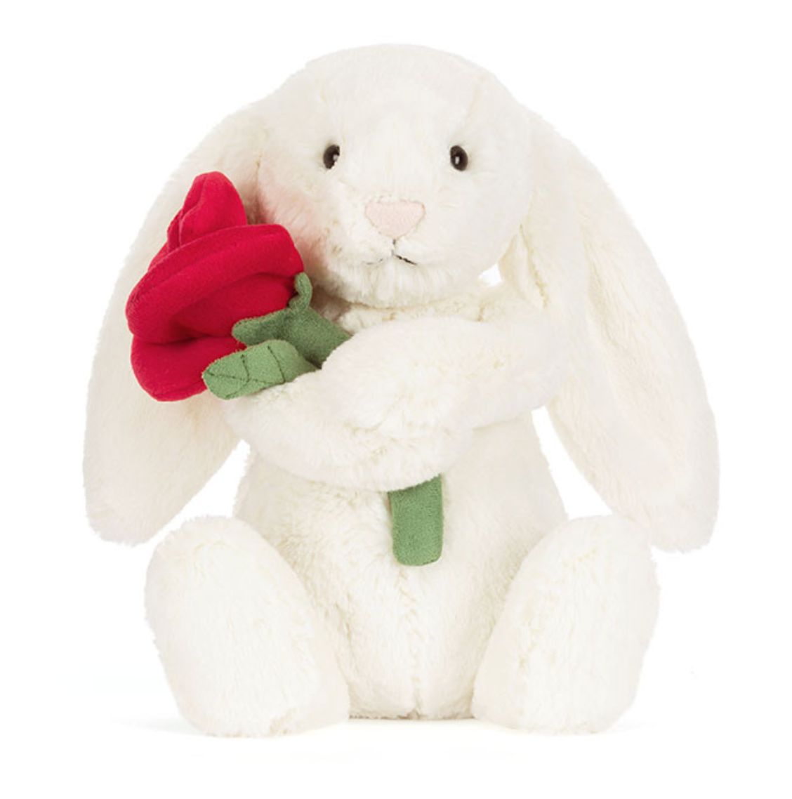 Cream Bunny with Rose