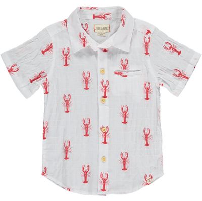 Lobster Print S/S Collared Shirt