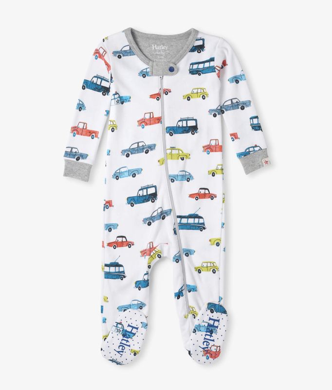 Vehicles In The City Footed Coverall