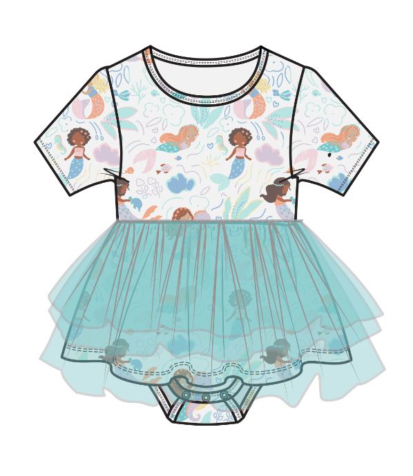 Twirly S/S Tutu Bodysuit Dress Angel Dear