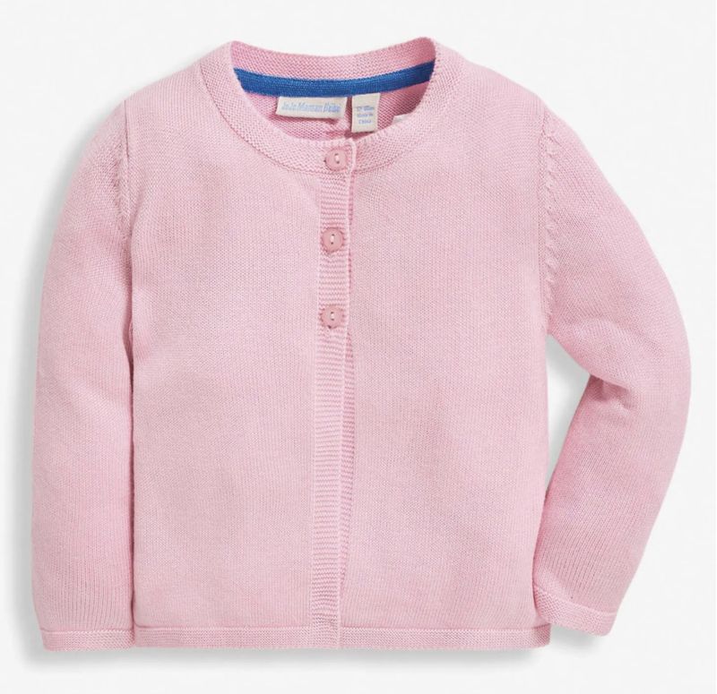 Basic Cardigan Pink 3/4y