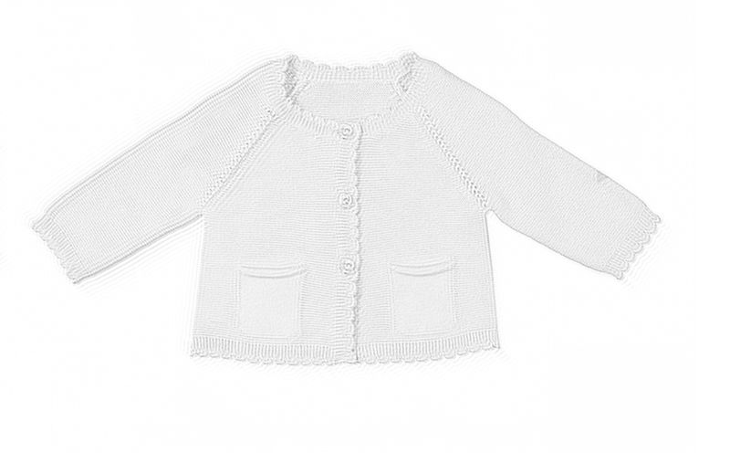 1376 Long Scalloped Knit Cardigan