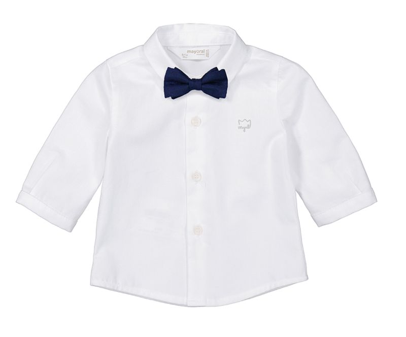 2180  button down with bow tie set