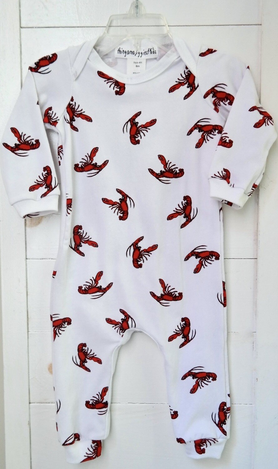 #465 18 mos. lobster jumpsuit  
