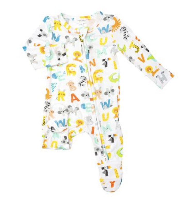  Footie 2 Way Zipper Angel Dear