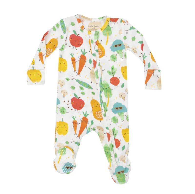  Footie 2 Way Zipper Angel Dear