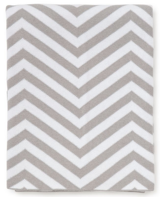 Kissy Kissy Chevron Knit Blanket