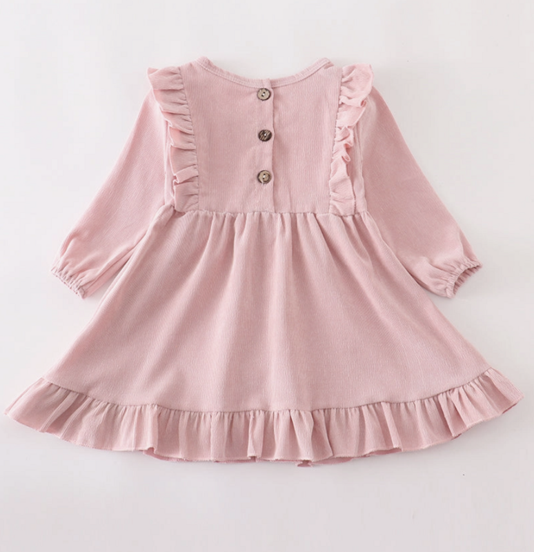 blush corduroy dress