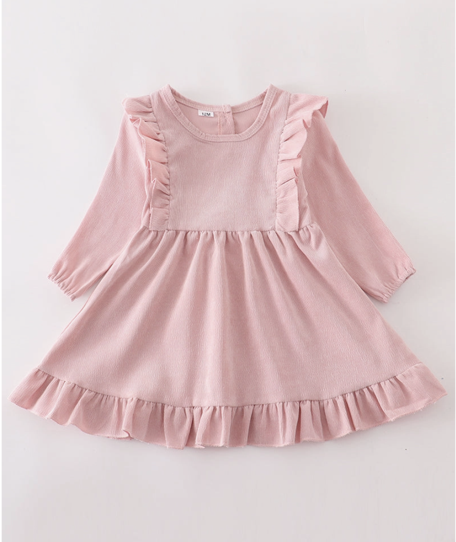 blush corduroy dress