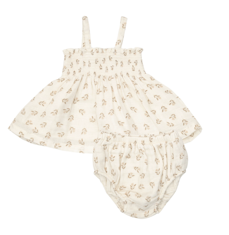 smocked top and bloomer set