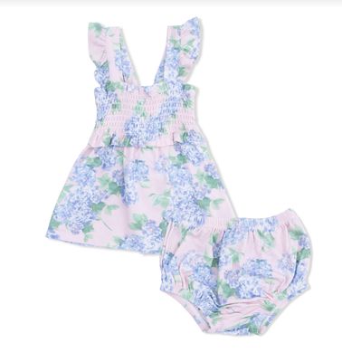 smocked top and bloomer set