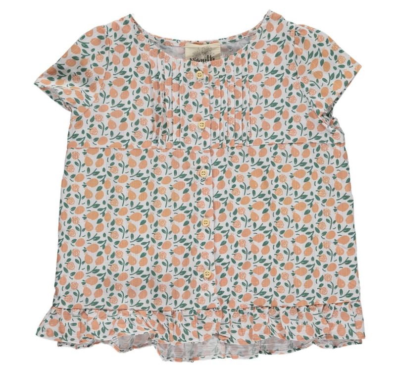 Piper Blouse peach fruit