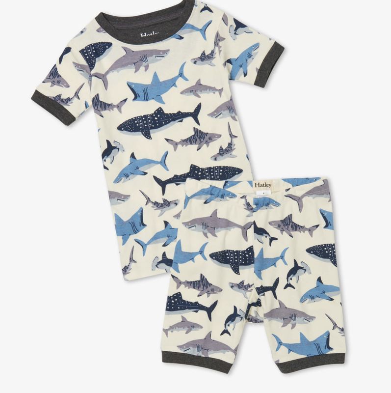 Shark School Organic Cotton Short PJ  Set
