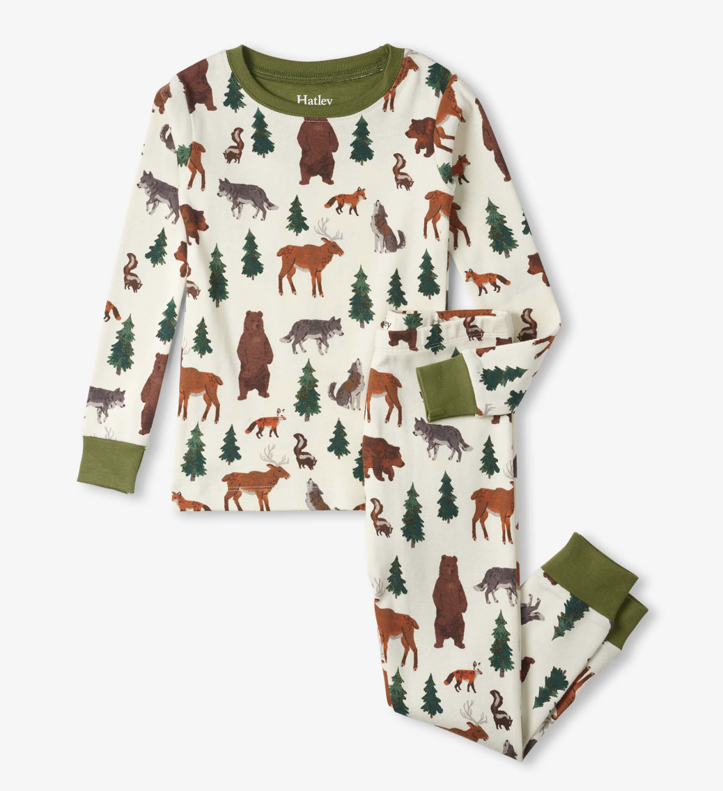 Forest Creatures Organic cotton pj's