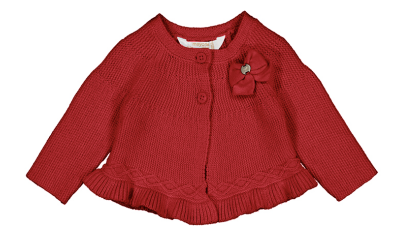 2303 wool blend long infant cardigan