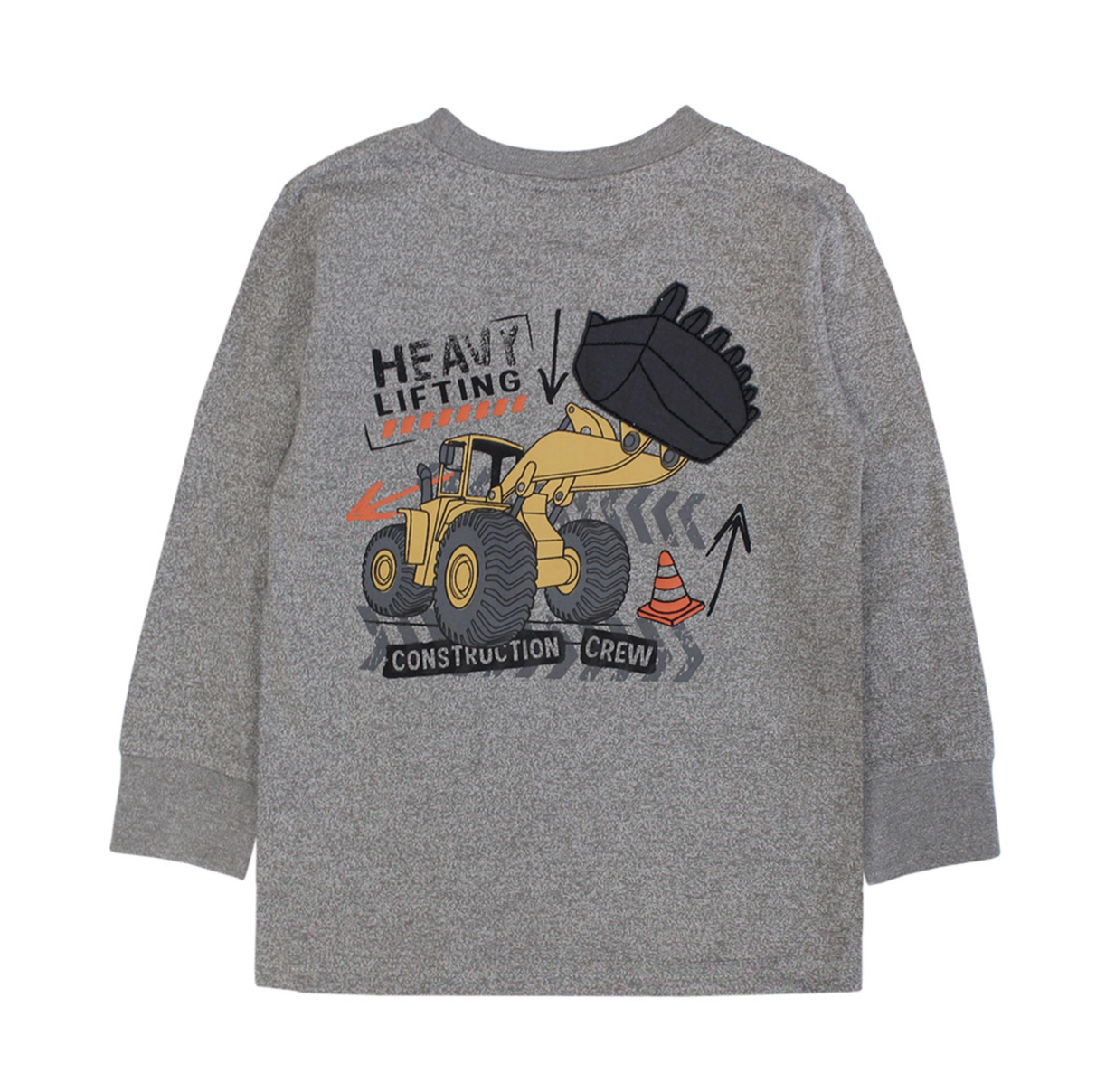 Front loader print with applique top 