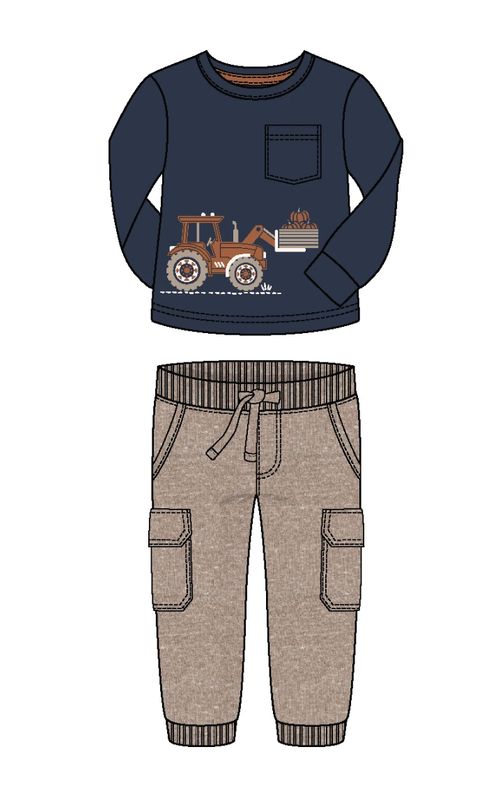 pumpkin tractor top w/pant