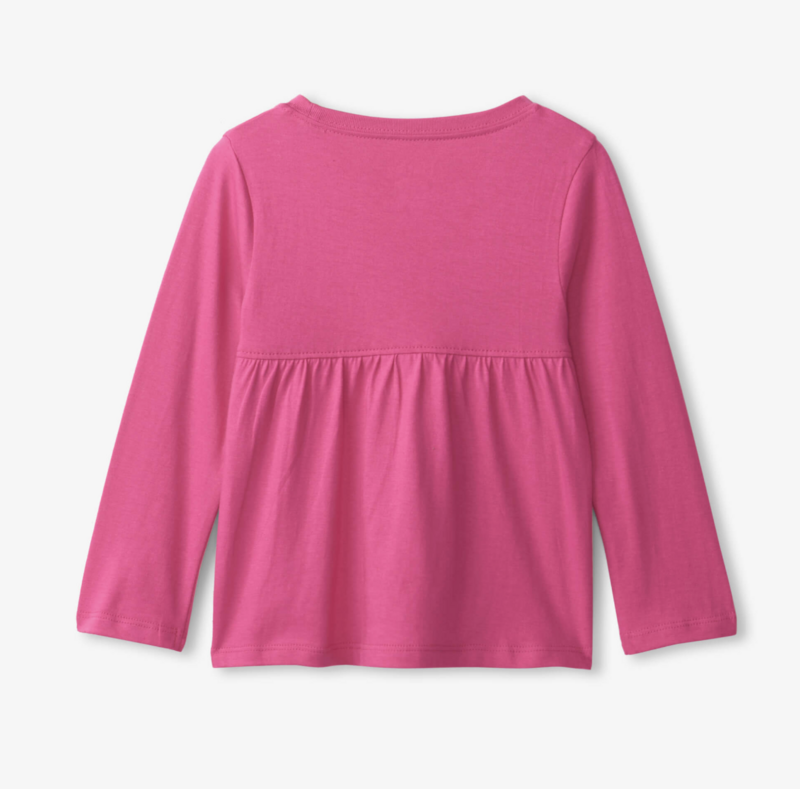 Raspberry Unicorn gather back tee