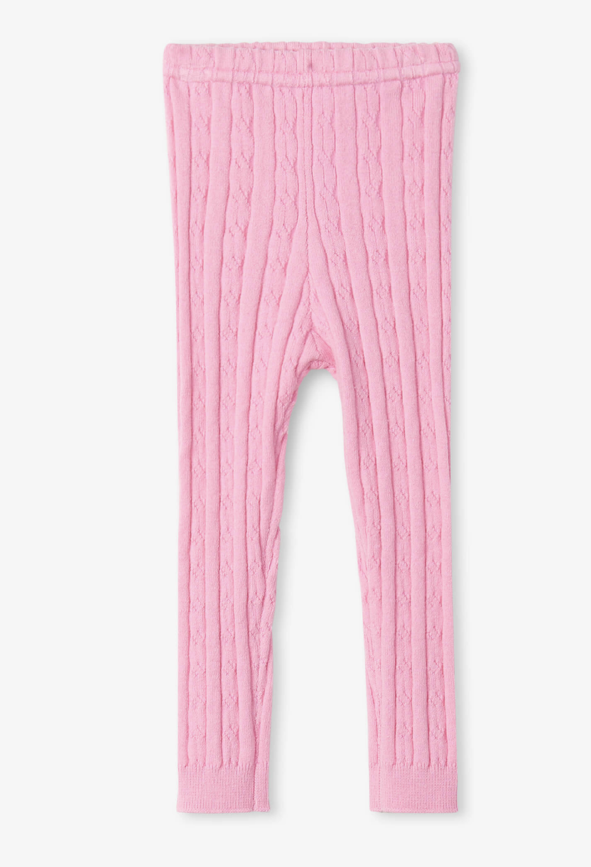 Lilac Cable Knit Baby Leggings