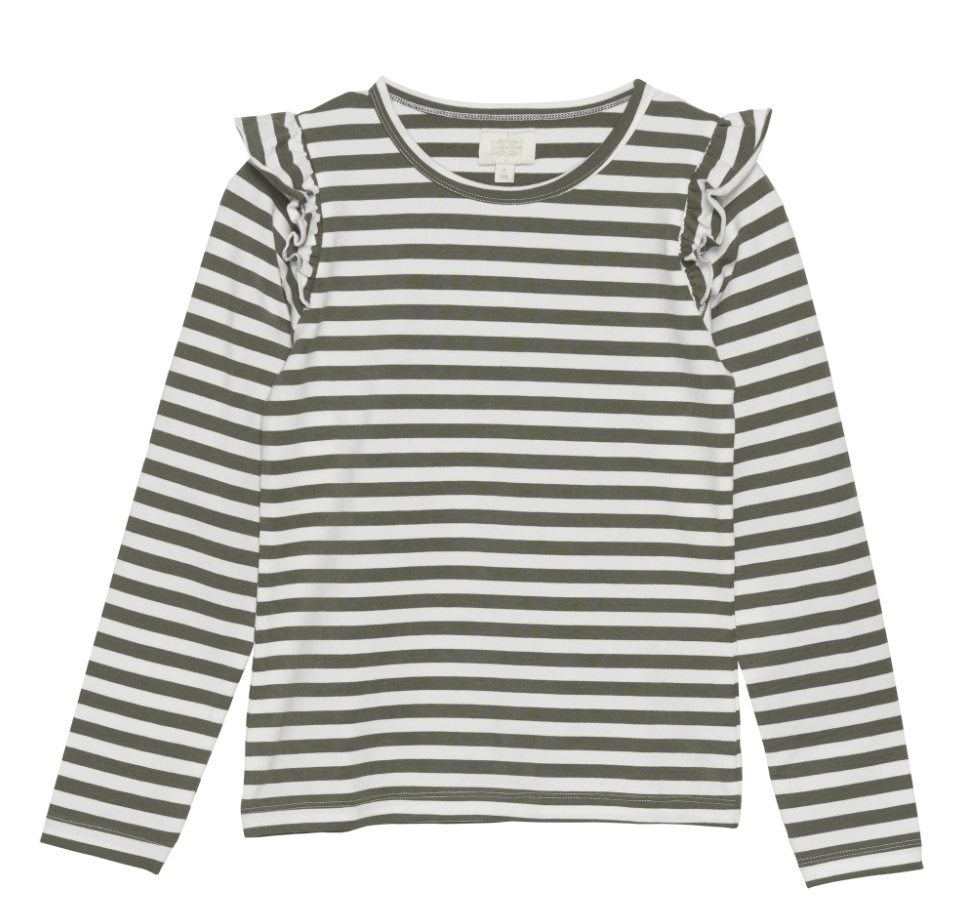 822323 ruffled olive striped 