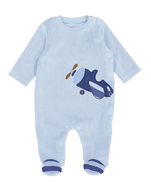 2753 velour footie