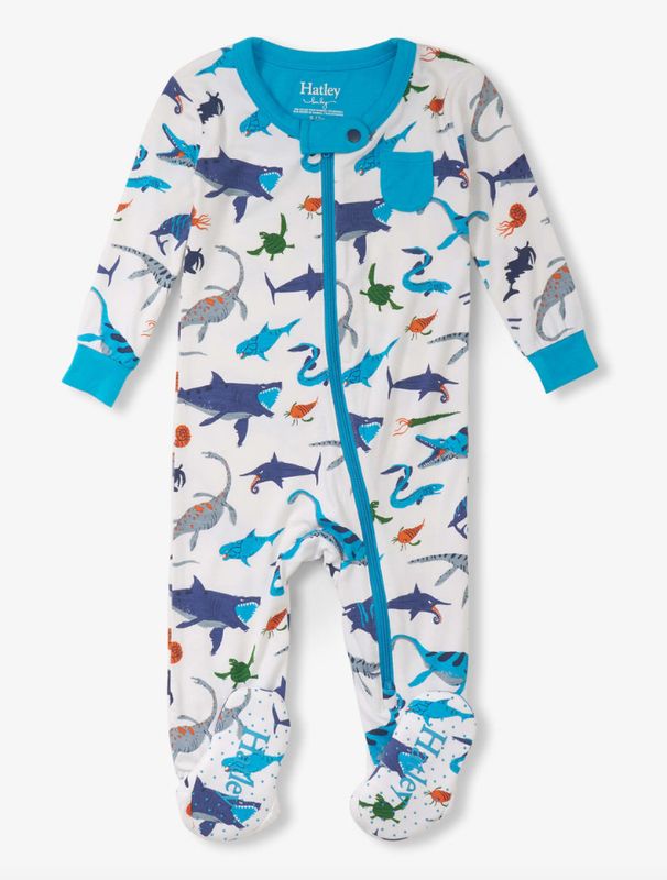 prehistoric marine bamboo coverall