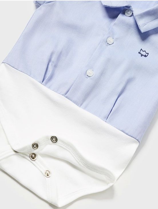 1794 Collared Blue S/S Bodysuit