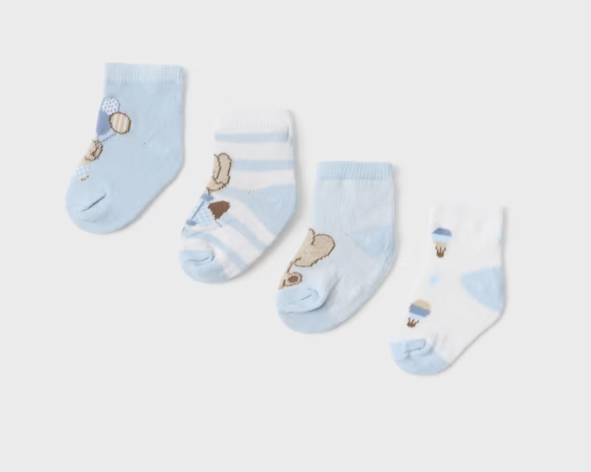 9706 Four Pair Elephant Socks Set