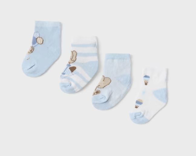 9706 Four Pair Elephant Socks Set
