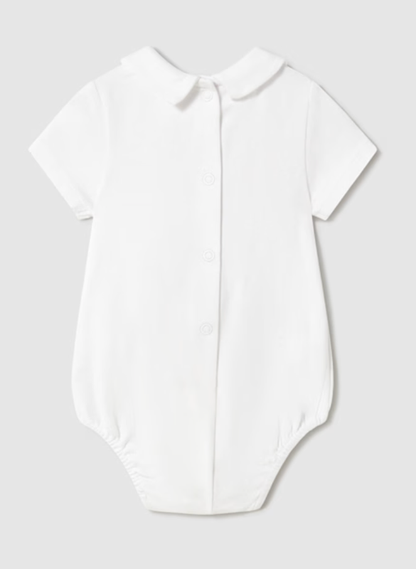 1701 White S/S Collar Bodysuit 