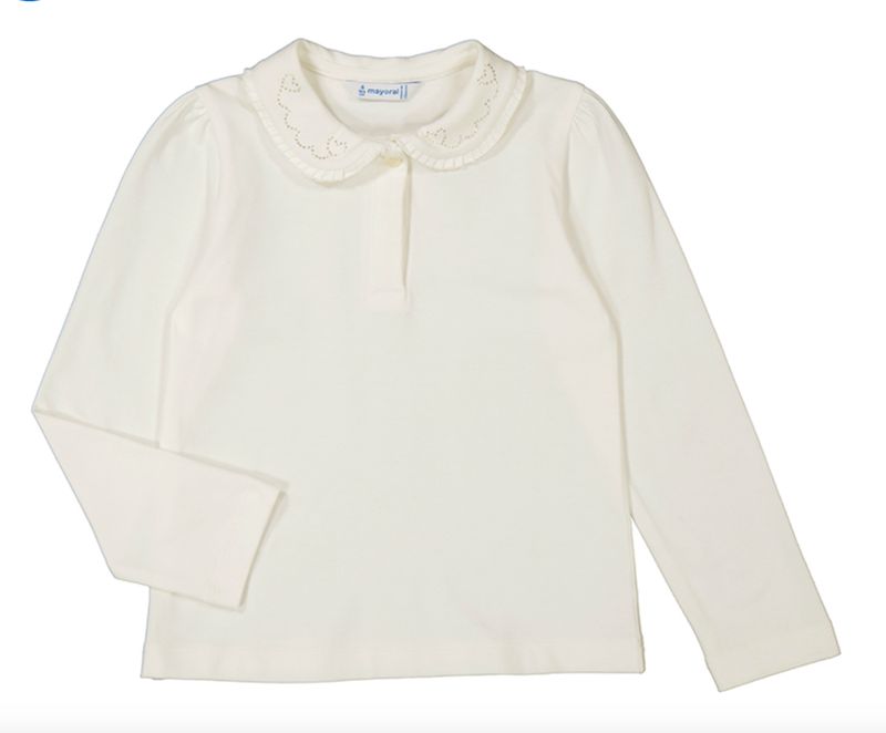 131 gold thread peter pan collared top