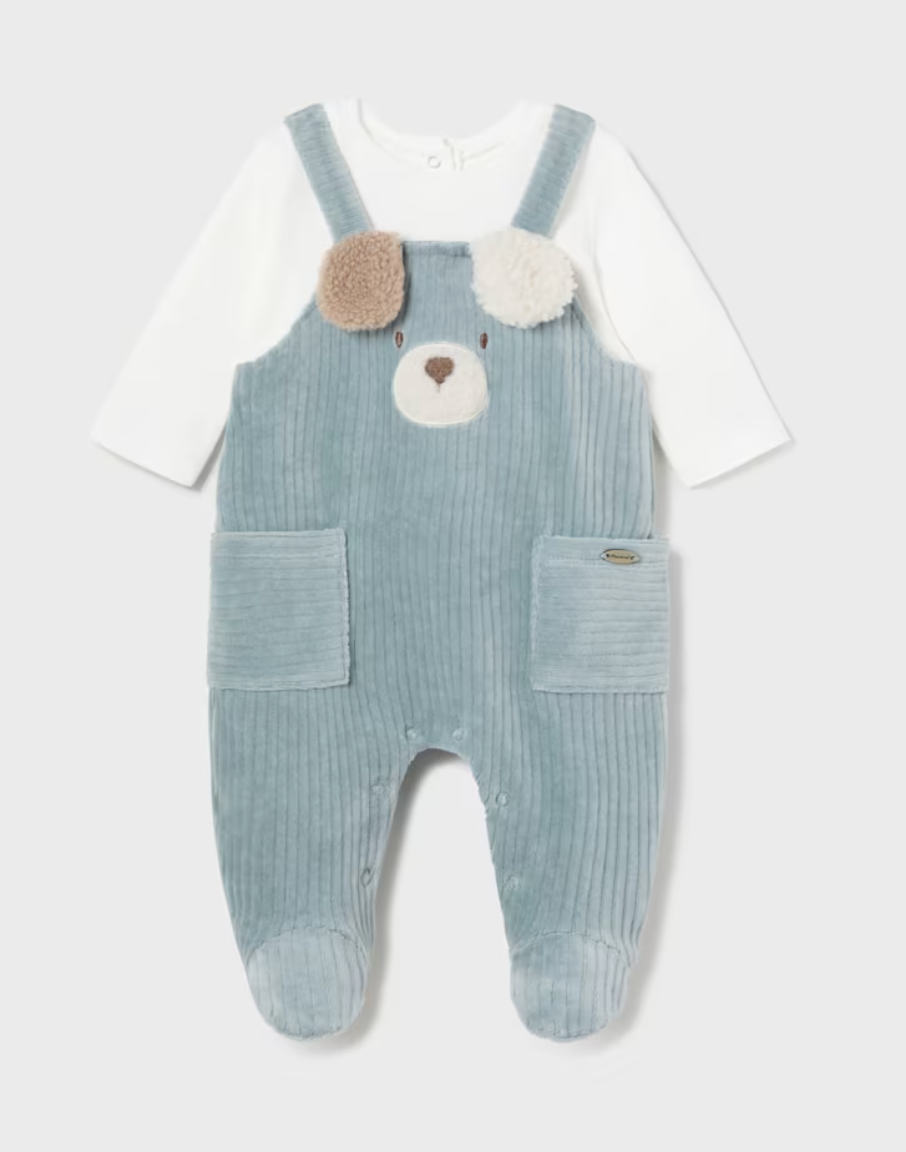 2617 Green Bear Romper