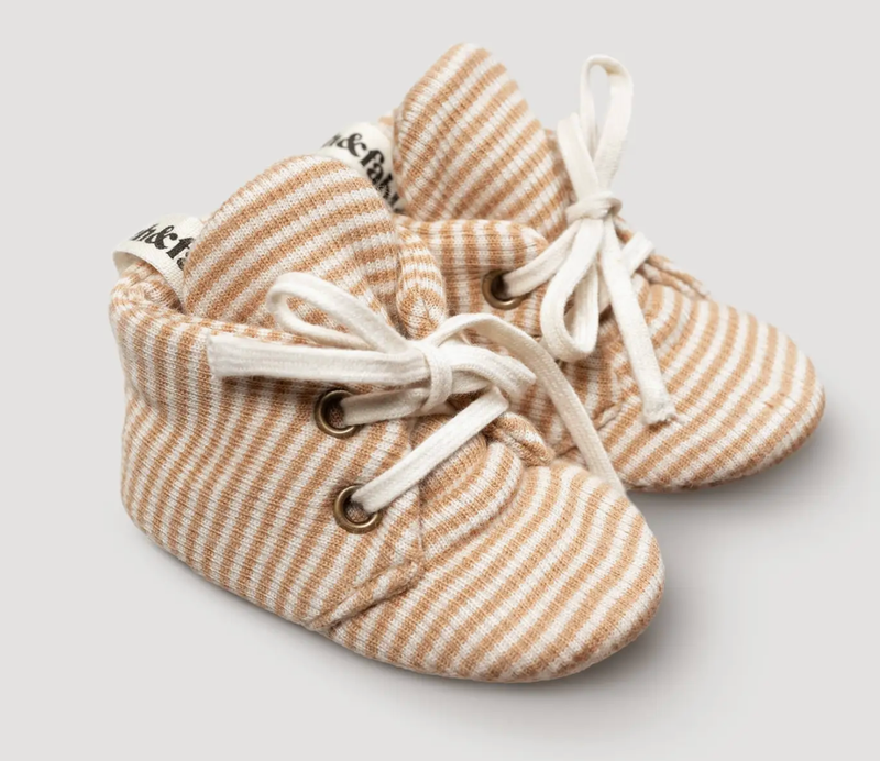 Wool Rib Baby Booties