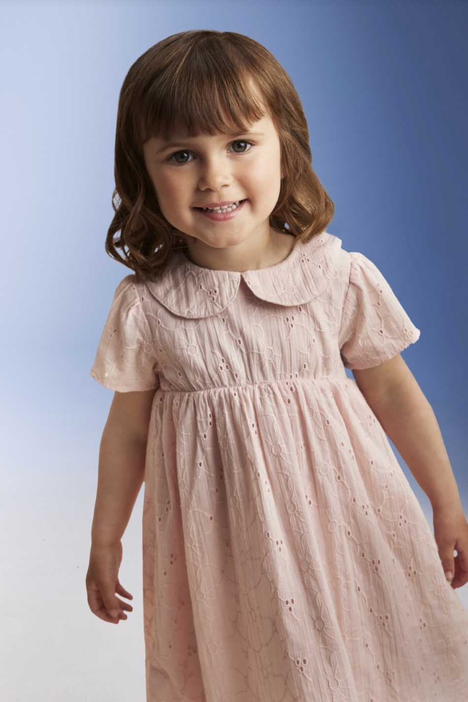 Anglaise peter pan collar dress in lotus