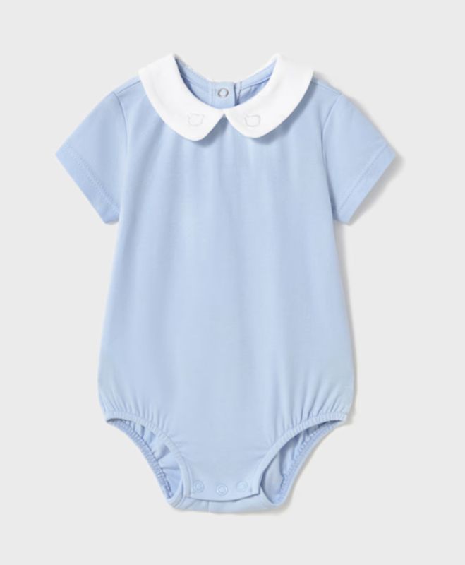 1701 Blue S/S Collar Bodysuit (54 Cielo)