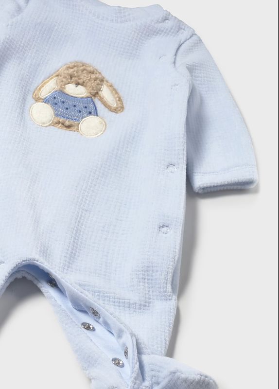 2719 Velour Bunny Onesie 