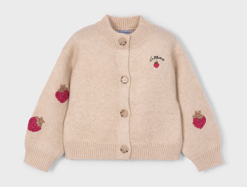 4309 Fantasy Knit Strawberry Cardigan
