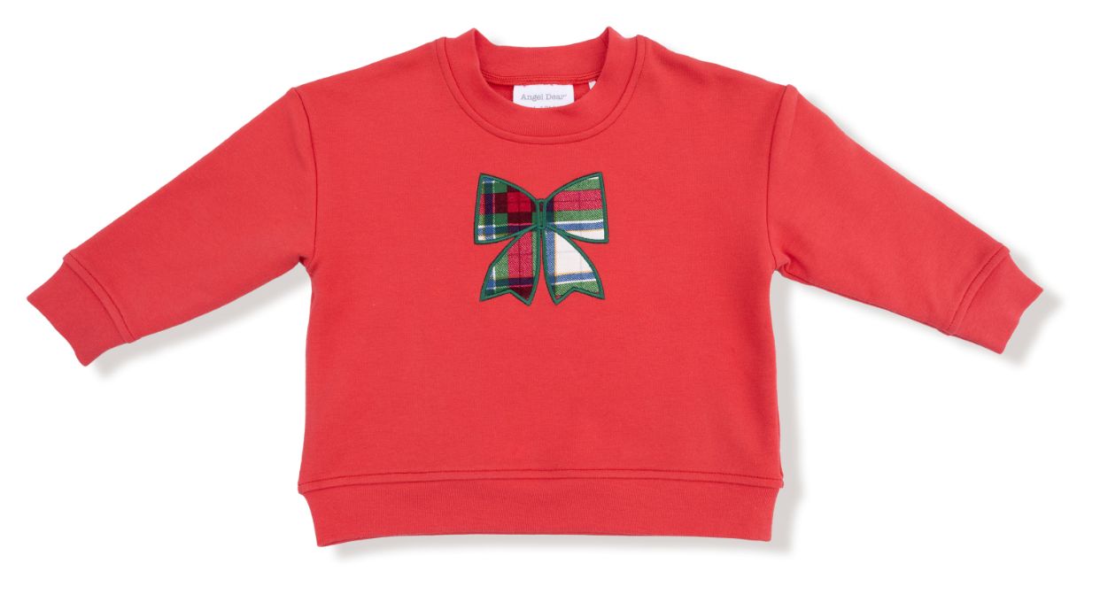 Holiday plaid sweatshirt