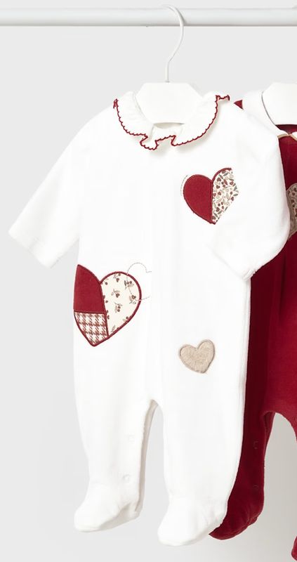 2702 Velour Heart Onesie