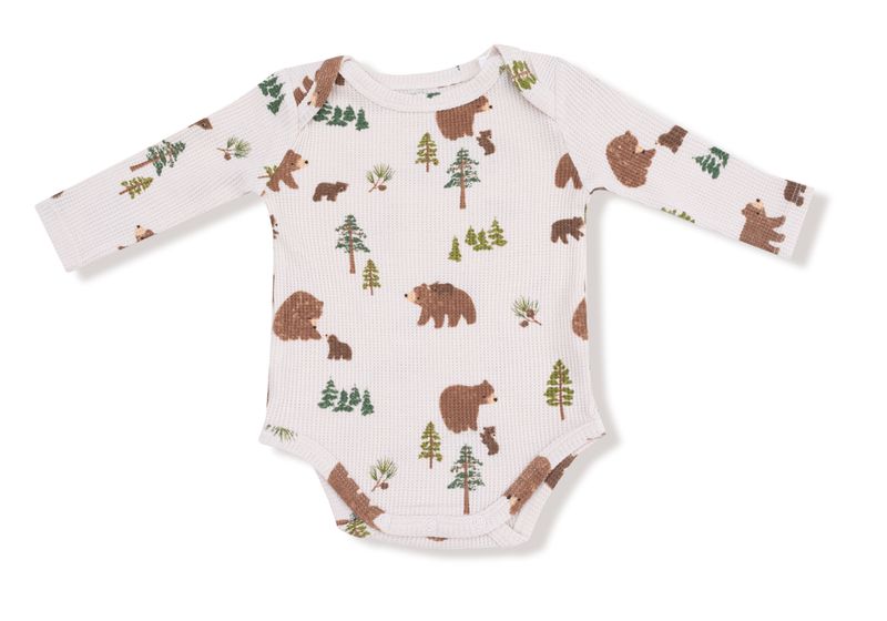 Bamboo/ Cotton waffle L/S bodysuit