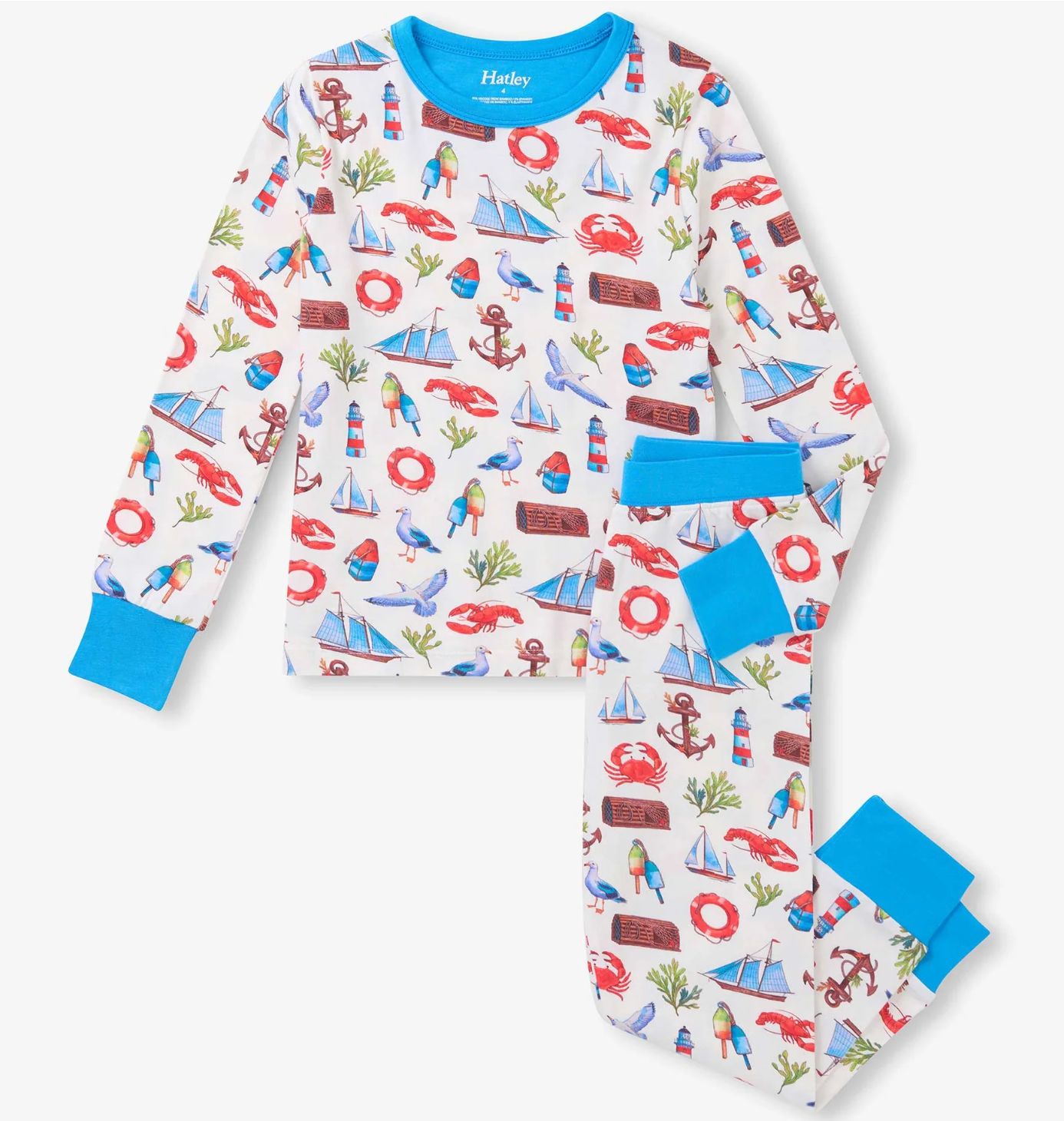 Painted Sealife Bamboo Pajama Set