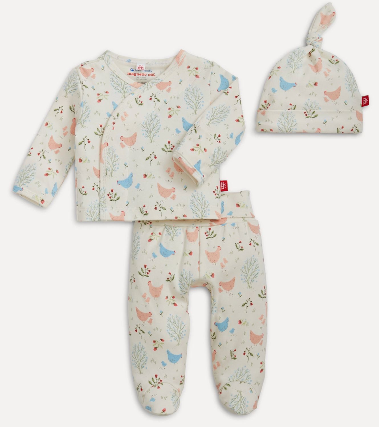 Chicken Tender organic cotton kimono 3 piece set