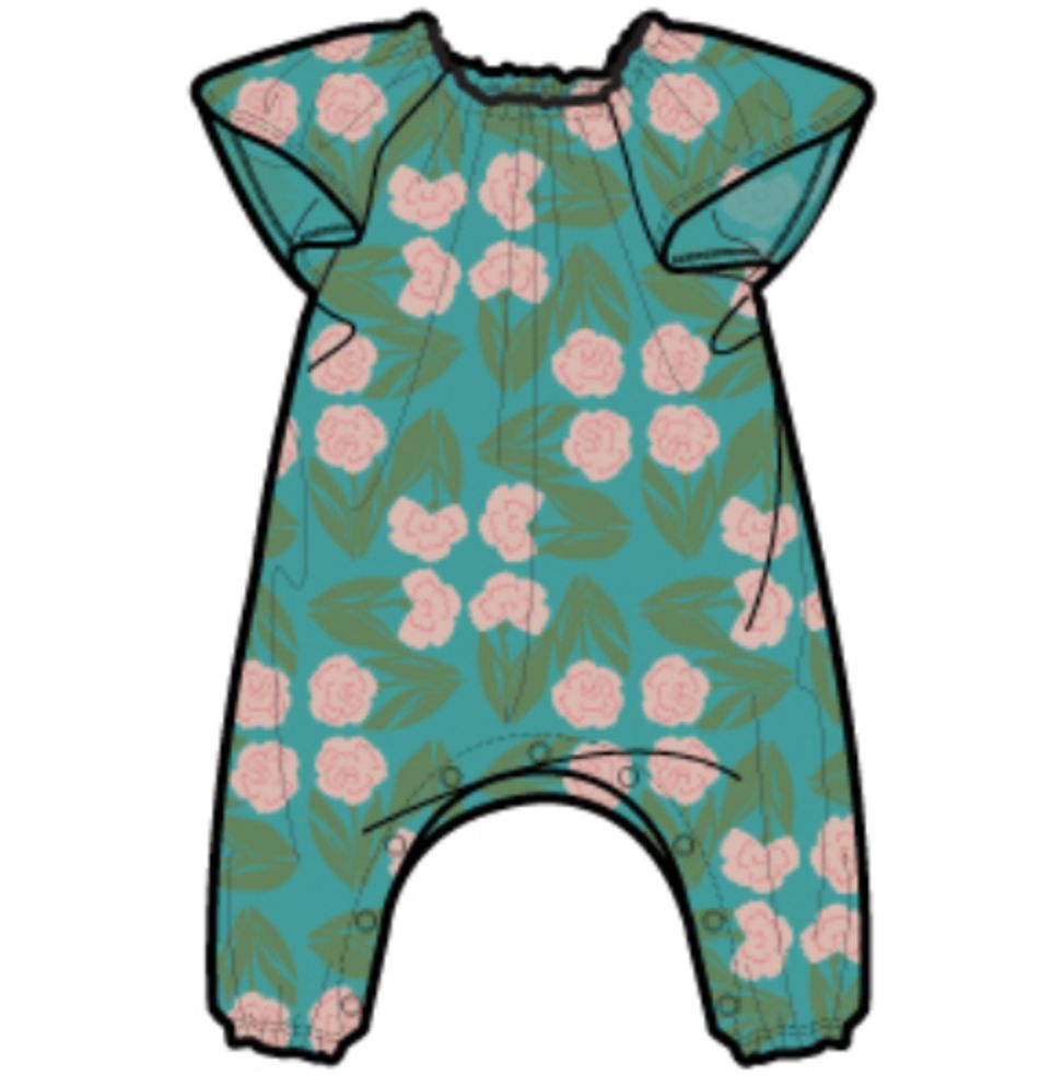 Tulip Sleeve Baby Romper