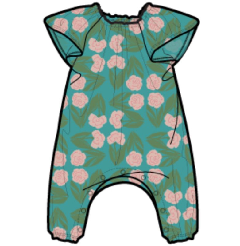 Tulip Sleeve Baby Romper