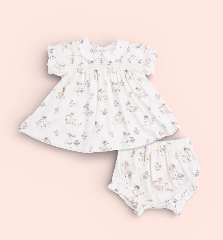 Smocked dress set