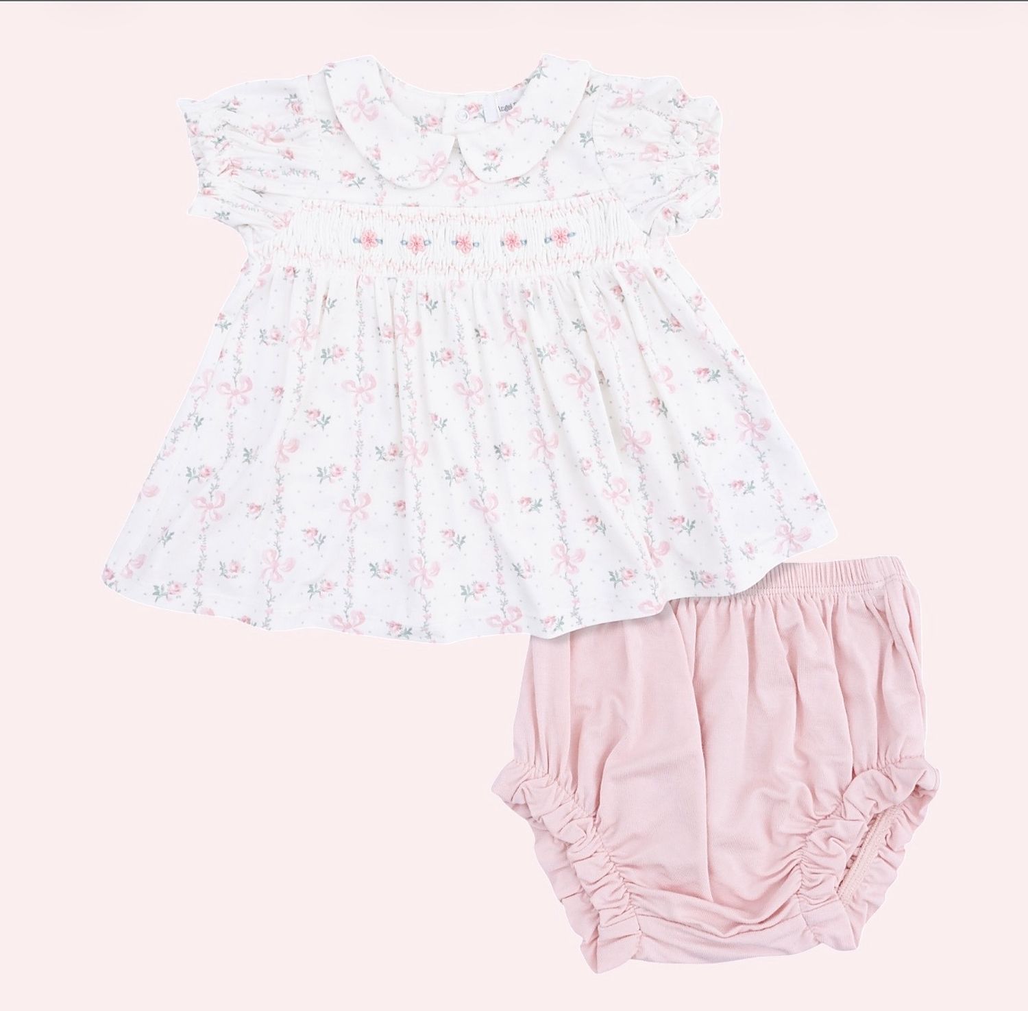 Smocked dress set