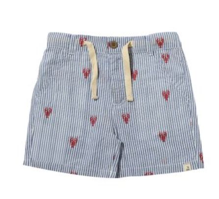 HB1485 lobster seersucker shorts